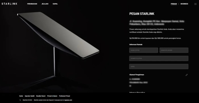 Harga langganan starlink di indonesia dan cara berlangganannya